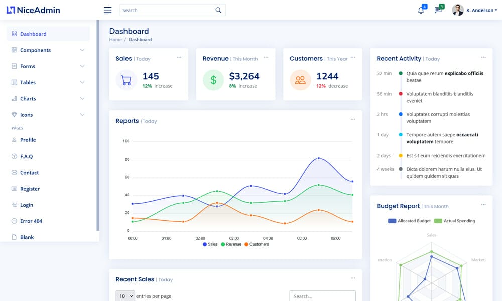Nice Admin - Free Bootstrap 5 Admin HTML Template