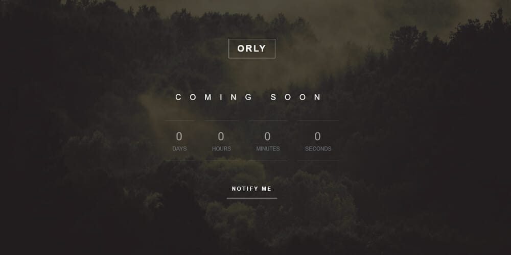 Free Under Construction Html Templates 69 Orly Coming Soon HTML Template