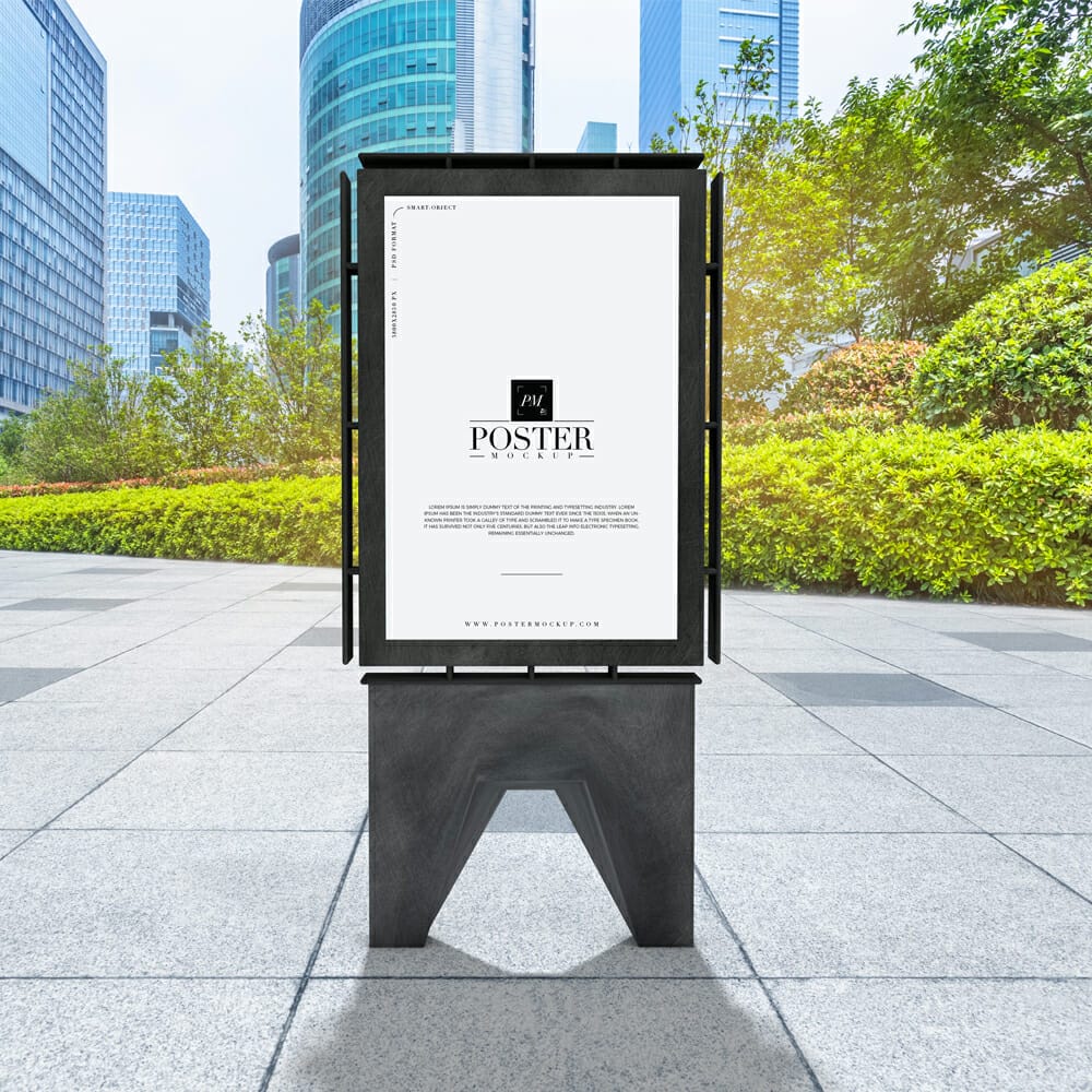 Outdoor Publicity Poster Mockup PSD For Advertisement