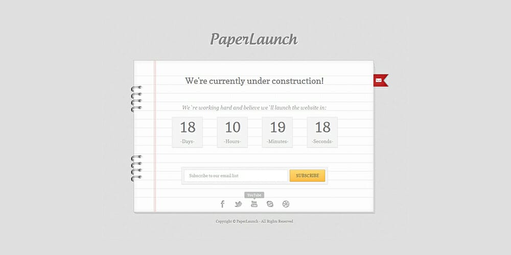 Free Under Construction Html Templates 89 PaperLaunch