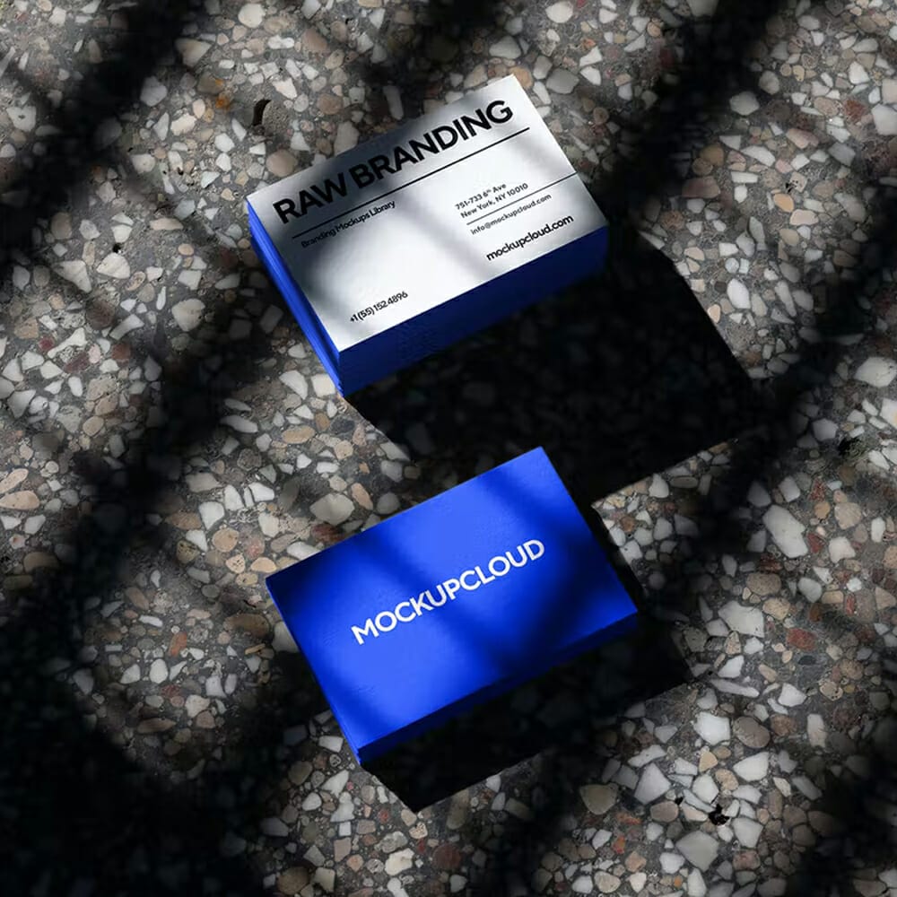 RAW - Free Business Cards Mockup