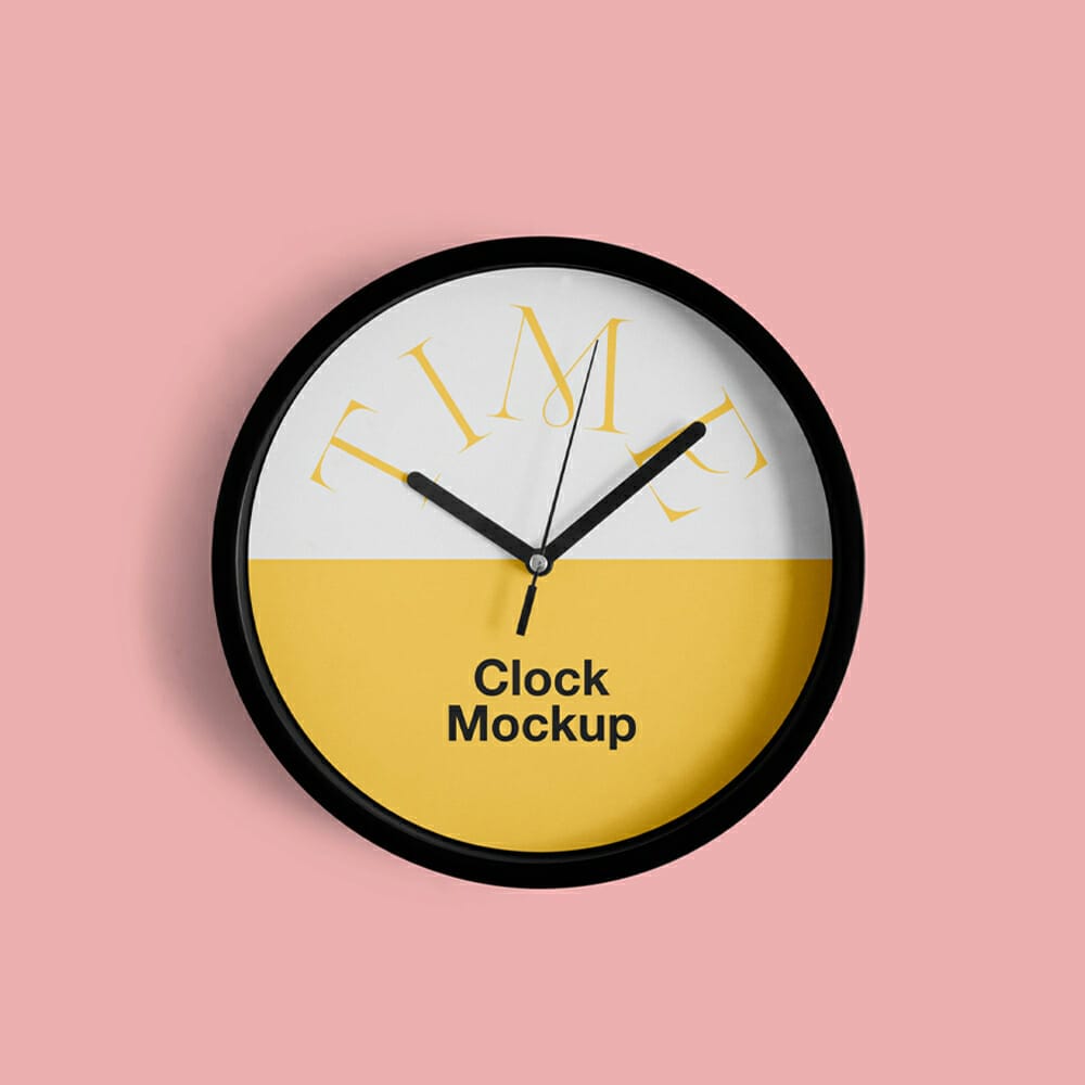 Rounded Clock Mockup