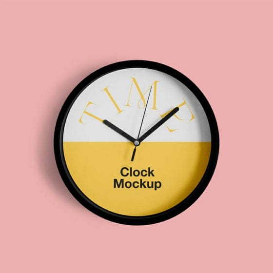 Rounded Clock Mockup