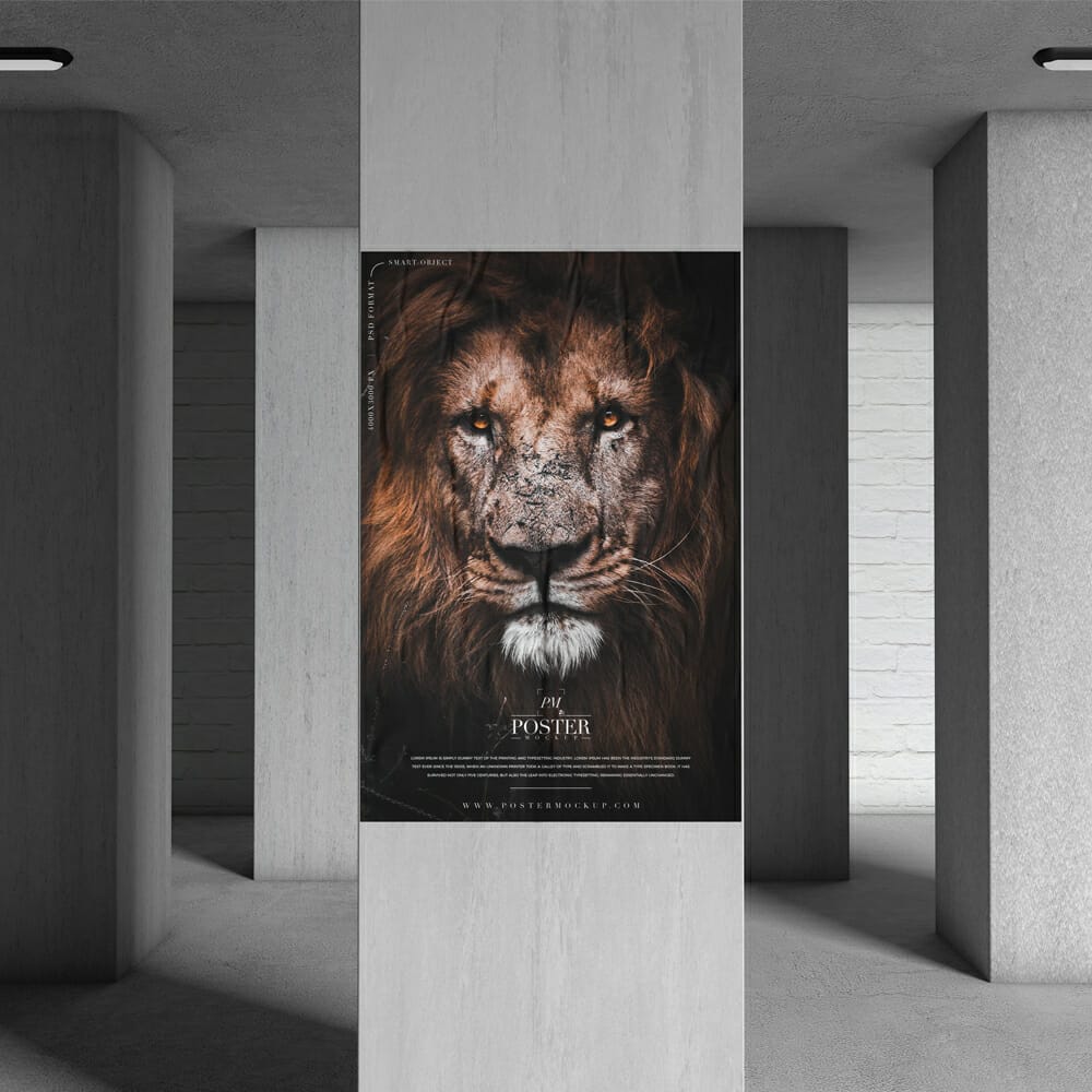 Underground Pillar Poster Mockup