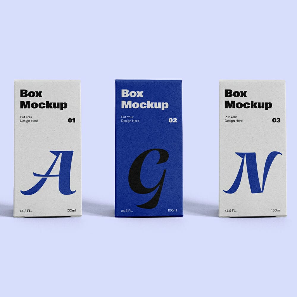 Vertical Box Mockups