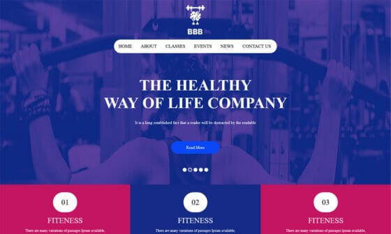 20+ Best Free Fitness HTML Templates » CSS Author