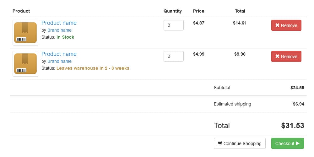 Free Bootstrap Shopping Cart Templates Yes  Designs