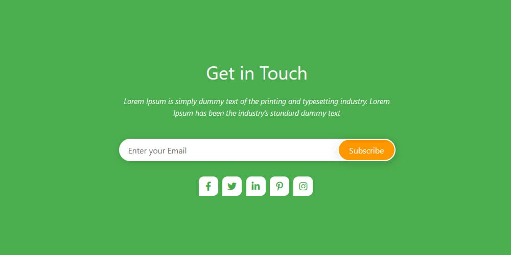 Free Bootstrap Form Templates 99 Bootstrap 4 Newsletter Subscription Form