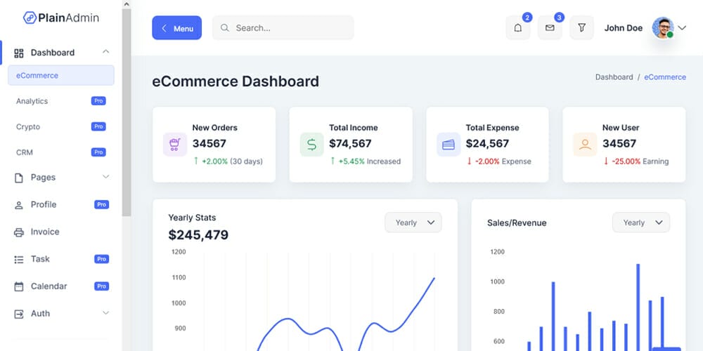 Best Free Ecommerce Admin Templates 6 Bootstrap 5 Admin Dashboard Template