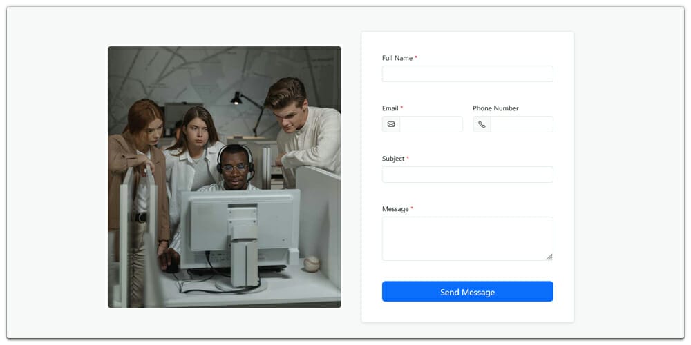 Bootstrap 5 Contact Form Template