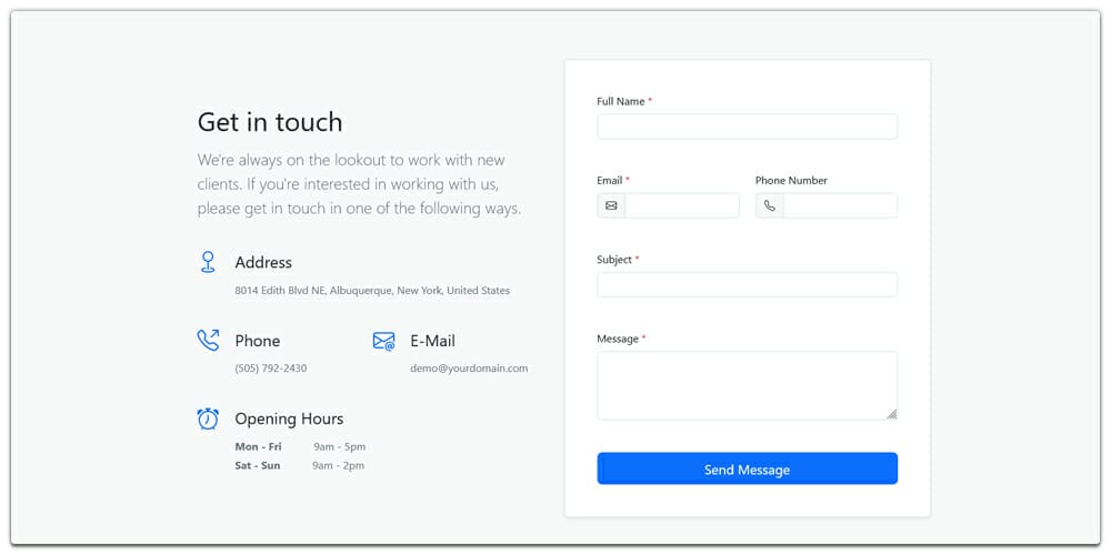Bootstrap 5 Contact Form