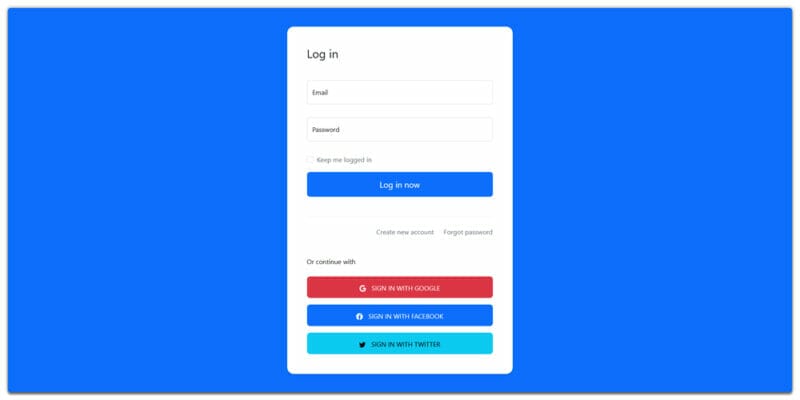 Free Bootstrap Form Templates   Bootstrap 5 Login Form Design 800x400 