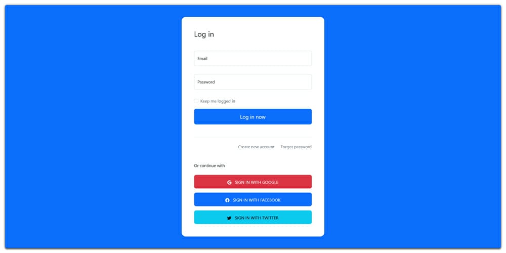 Bootstrap 5 Login Form Design