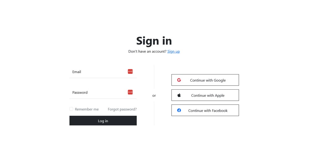 Bootstrap 5 Login Form Template