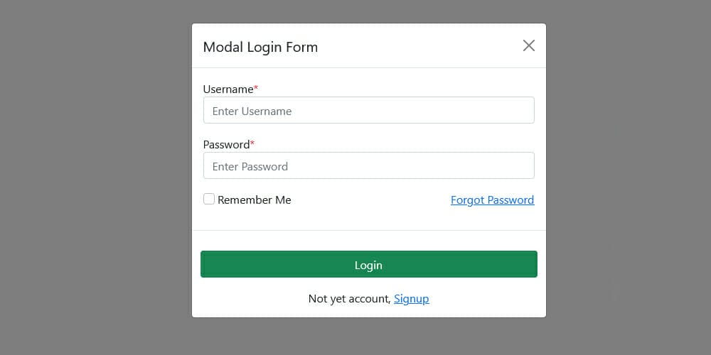 Free Bootstrap Form Templates 9 Bootstrap 5 Modal Login Form Template