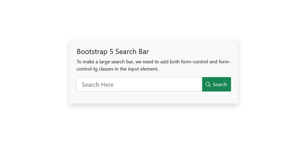 Bootstrap 5 Search Bar