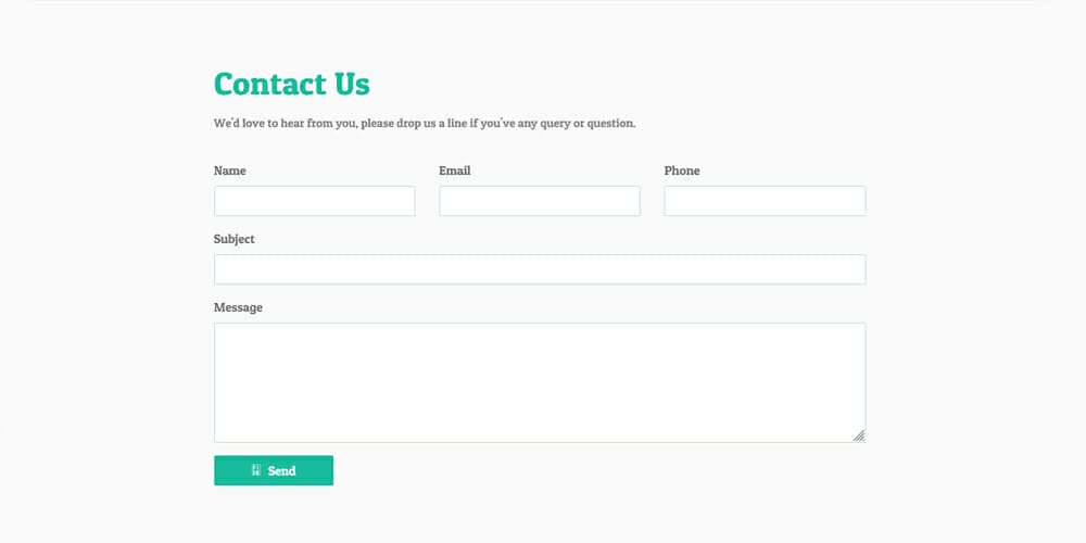 Free Bootstrap Form Templates 85 Bootstrap Elegant Contact Form