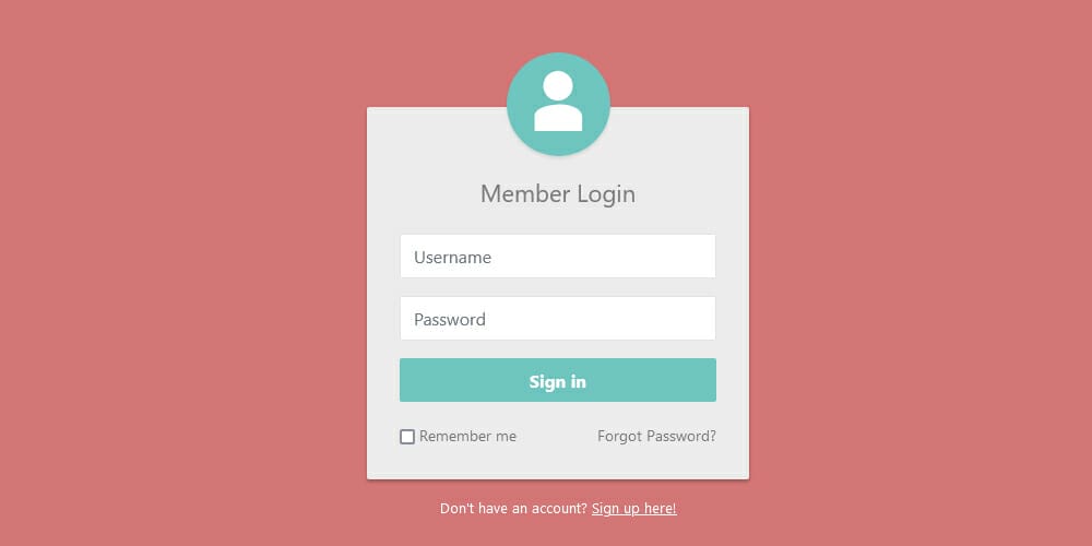 Free Bootstrap Form Templates 16 Bootstrap Login Form with Avatar Image