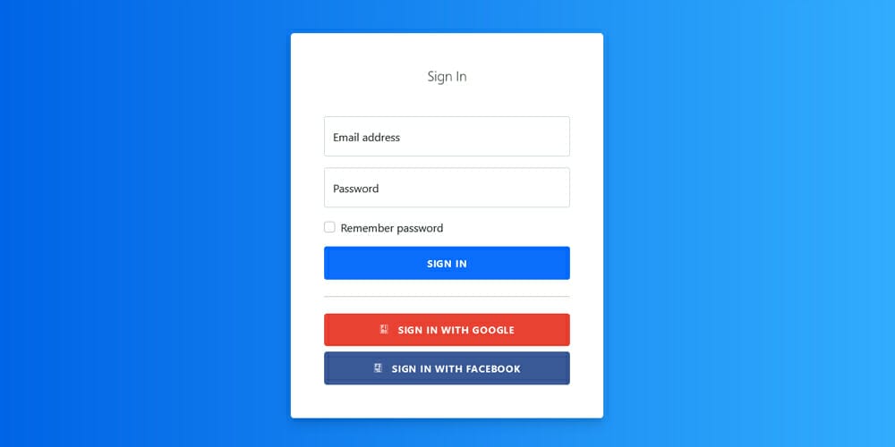 Bootstrap Login Form with Floating Labels