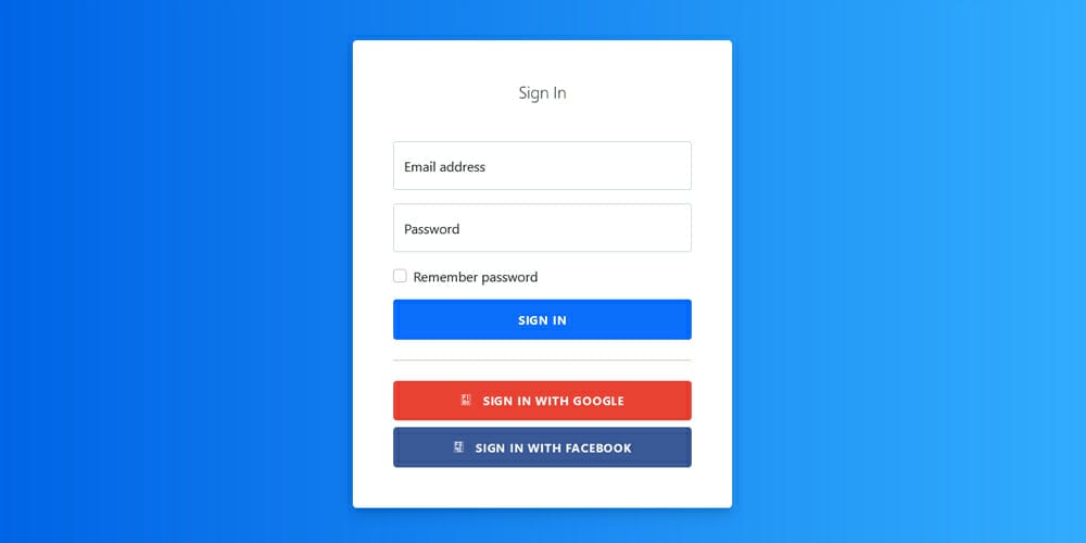 Free Bootstrap Form Templates 7 Bootstrap Login Form with Floating Labels