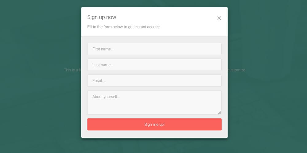 Free Bootstrap Form Templates 60 Bootstrap Modal Registration Forms