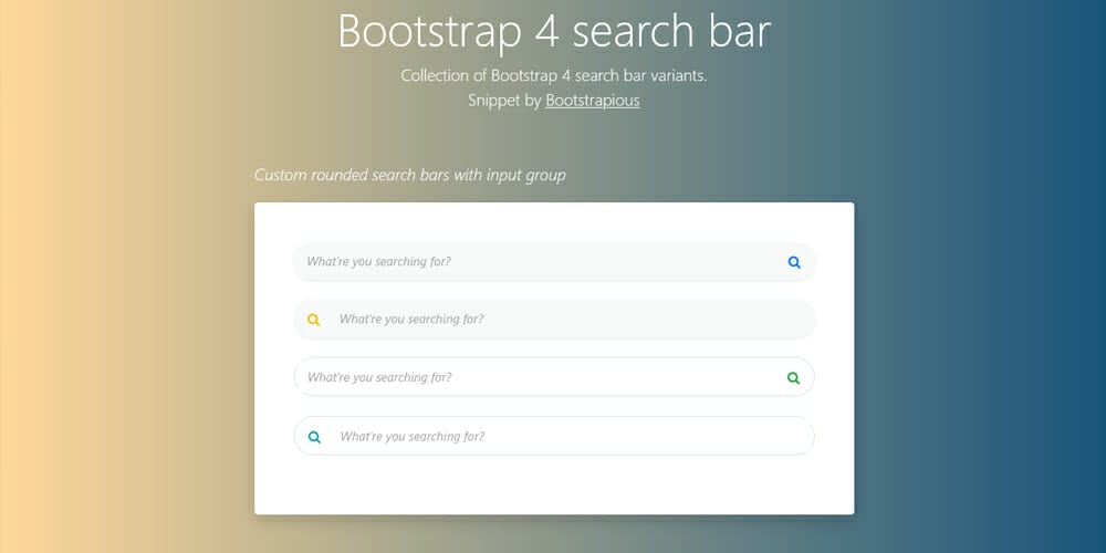 Bootstrap Search Bar