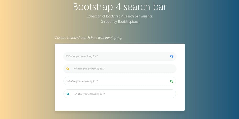 Free Bootstrap Form Templates 66 Bootstrap Search Bar