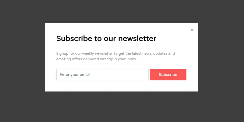 Bootstrap Simple Subscribe Newsletter