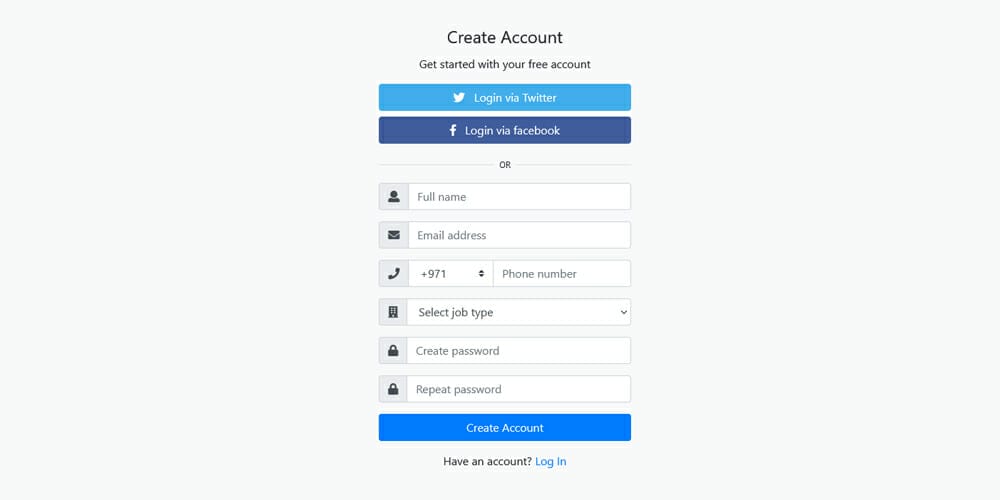 Free Bootstrap Form Templates 54 Bootstrap4 Registration Form