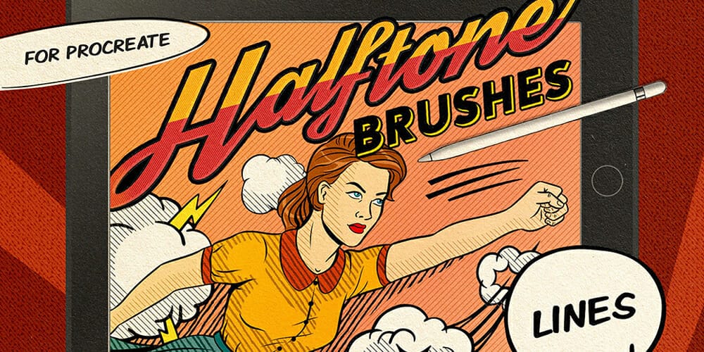 Comics Halftone Procreate Brushes