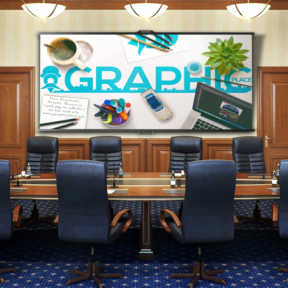 Conference Room Free PSD Mockup