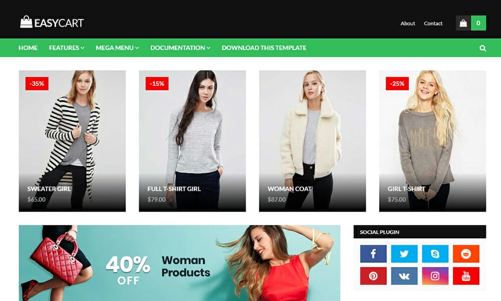 EasyCart - Free Responsive Ecommerce Blogger Template