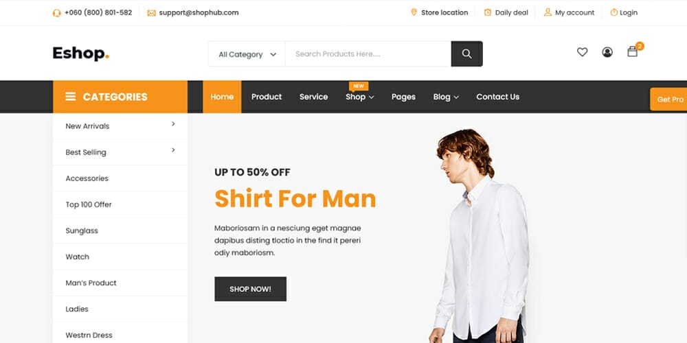 Free ECommerce Bootstrap Templates » CSS Author