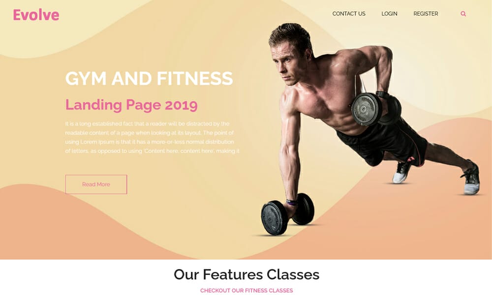 Evolve – Fitness Website Html Template
