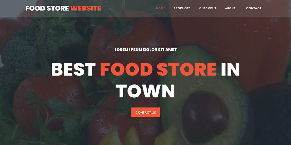 Top Free Grocery Store Bootstrap Templates