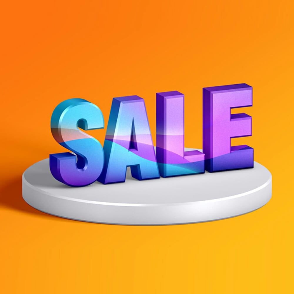 Free 3D Sale Mockup 1
