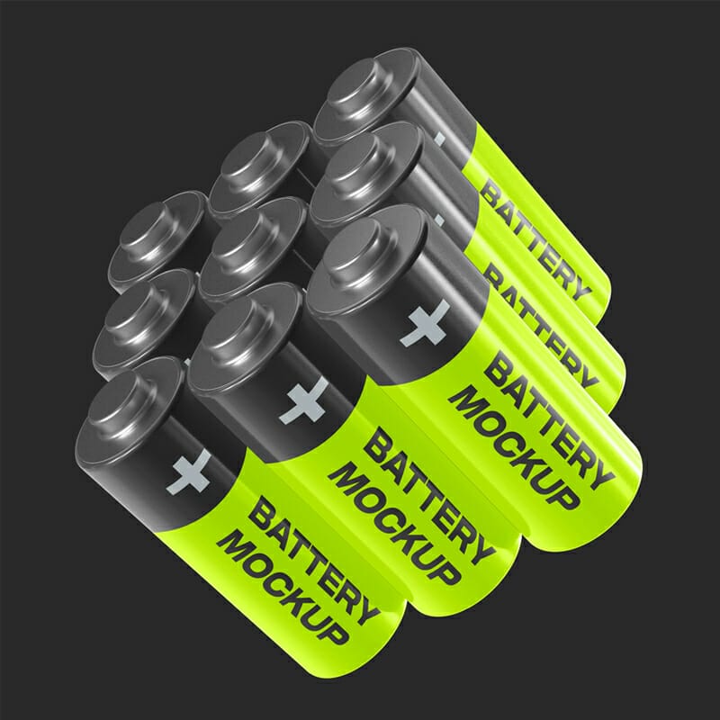 Free Battery Mockup 5K