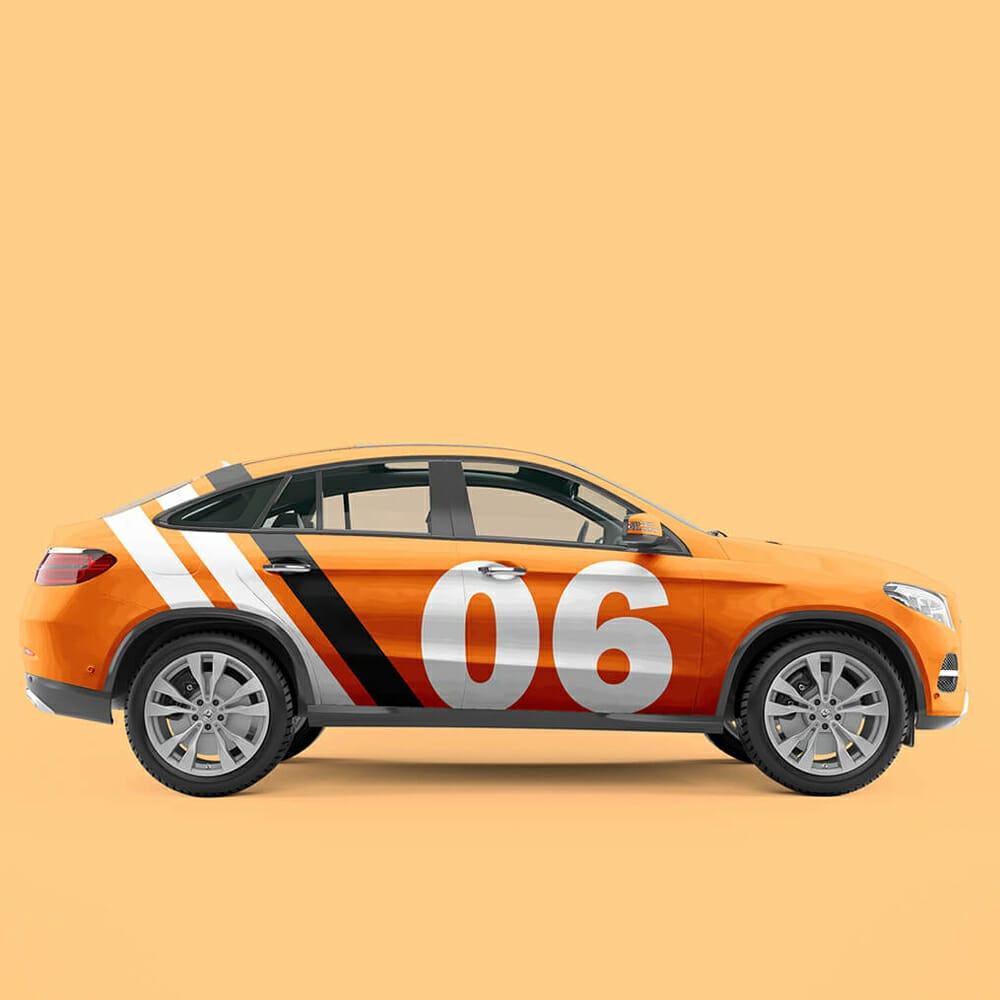 Free Car Branding Mockup PSD Template