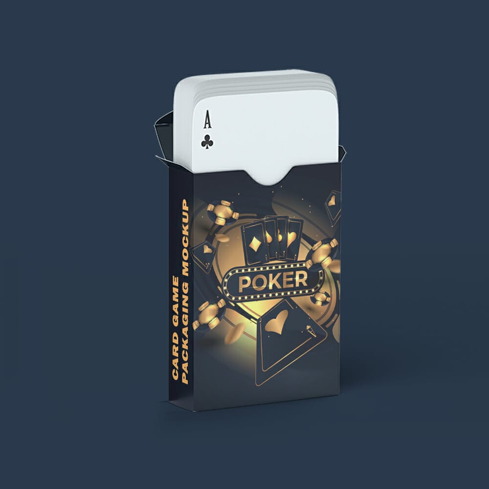 Free Card Game Packaging Mockup PSD Template