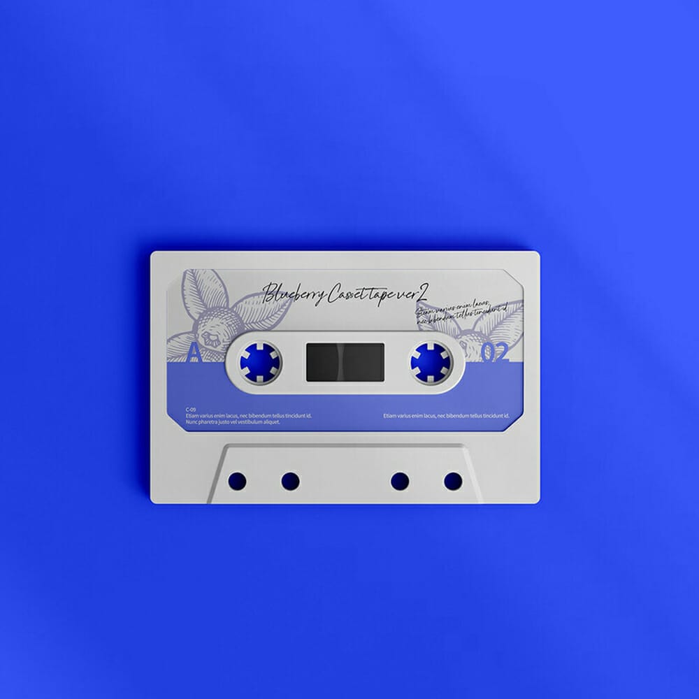 Free Cassette Tape Mockup PSD