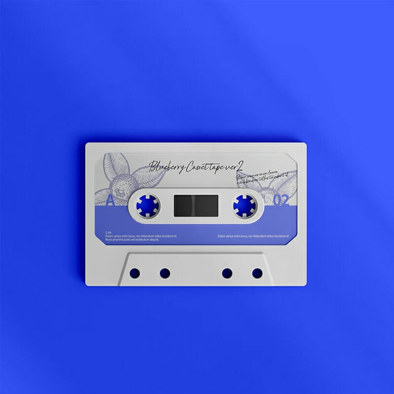 Free Cassette Tape Mockup PSD