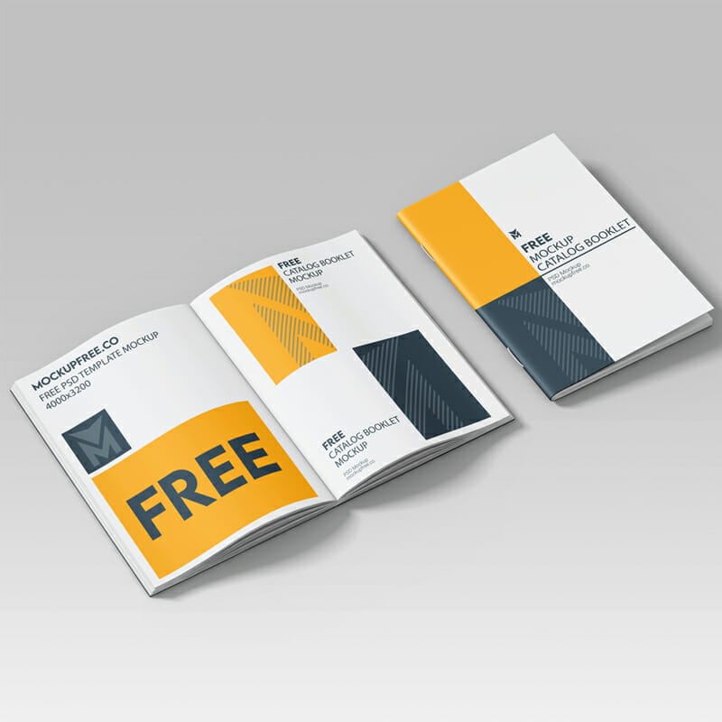 Free Catalog Booklet Mockup
