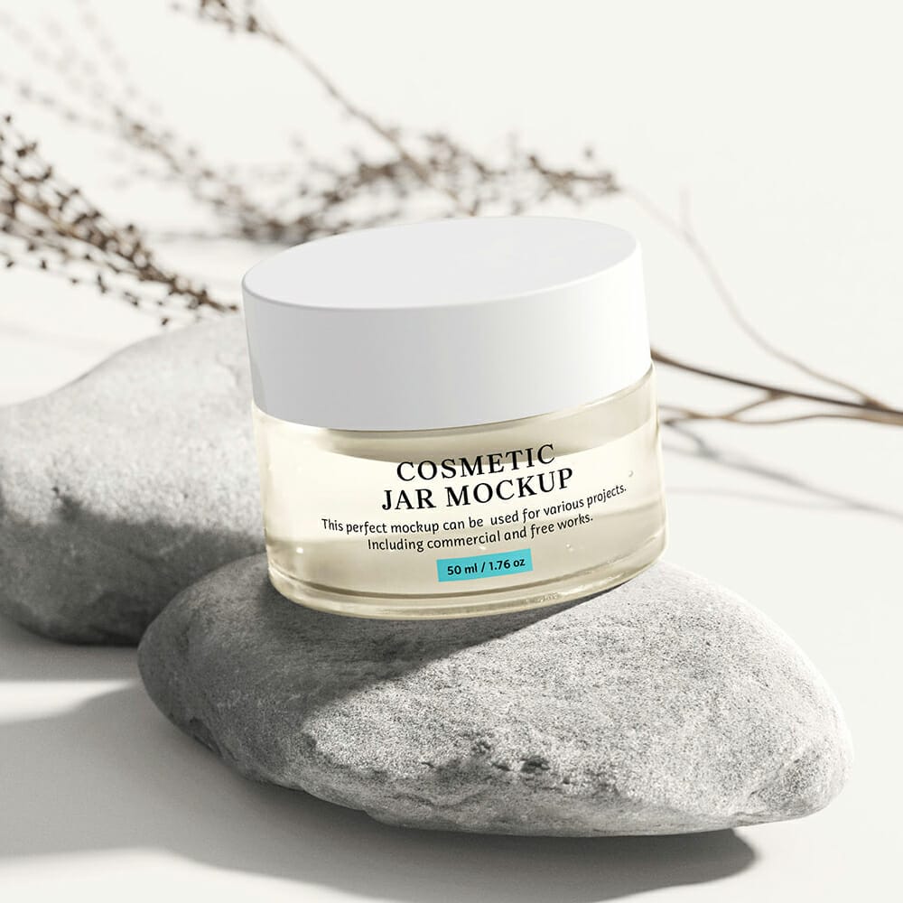 Free Cosmetic Jar Mockup