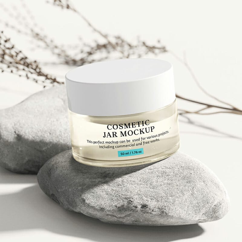 Free Cosmetic Jar Mockup
