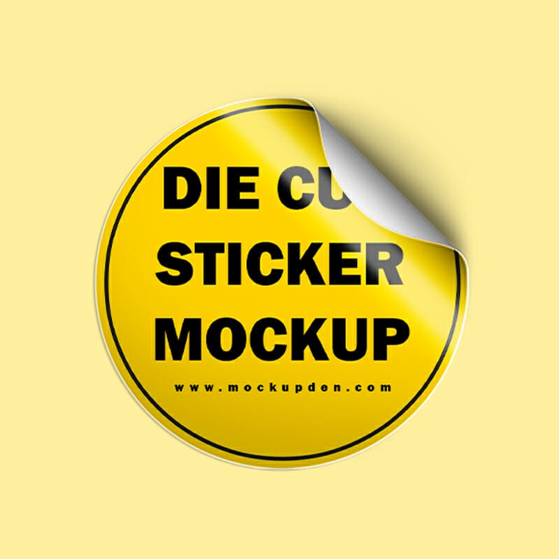 Free Die Cut Sticker Mockup PSD Template ?? CSS Author