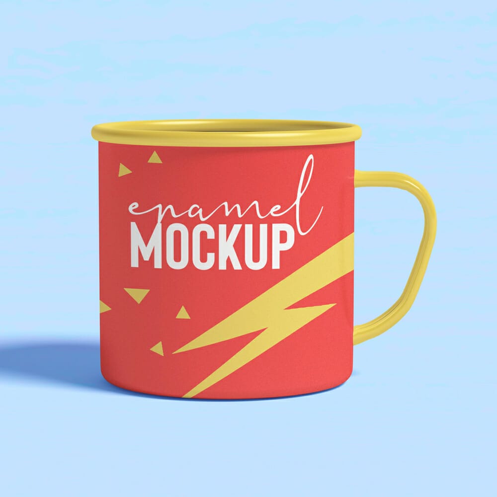 Free Enamel Mug Mockup
