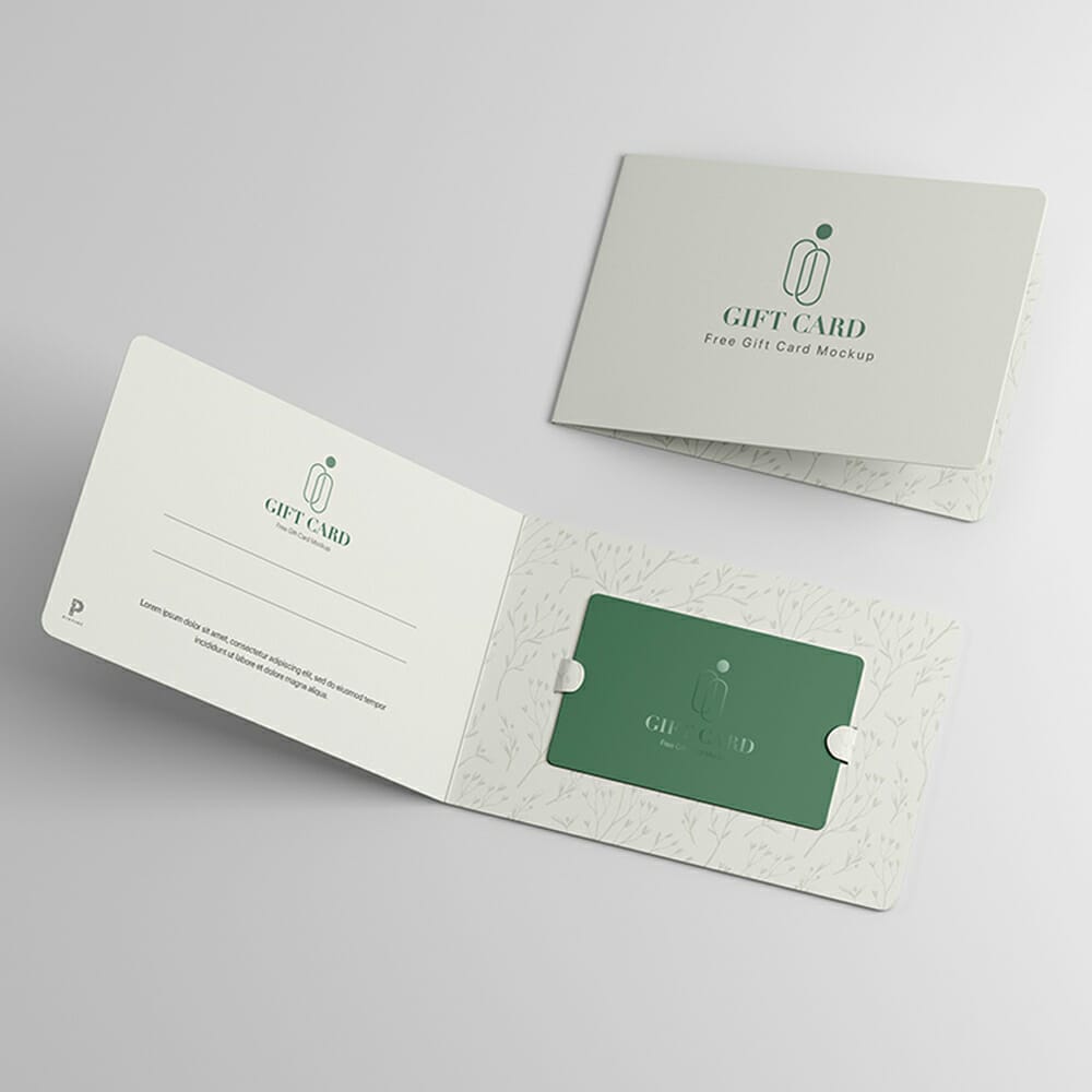 Free Gift Card Mockup