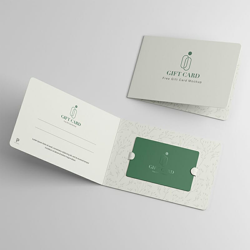 Free Gift Card Mockup