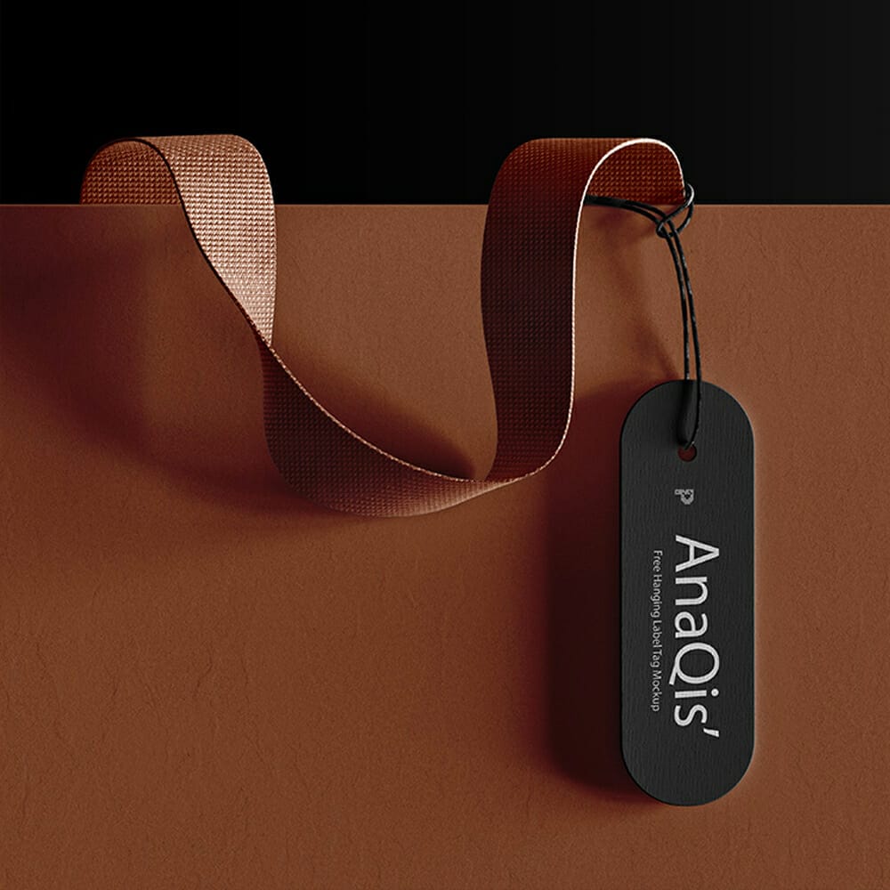 Free Hanging Label Tag Mockup