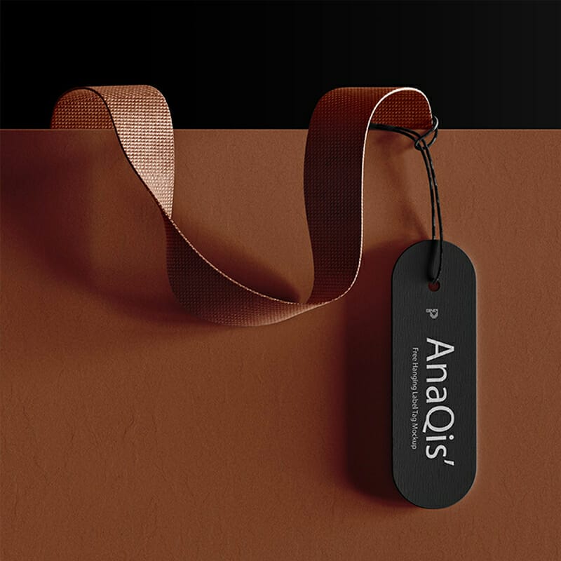 Free Hanging Label Tag Mockup